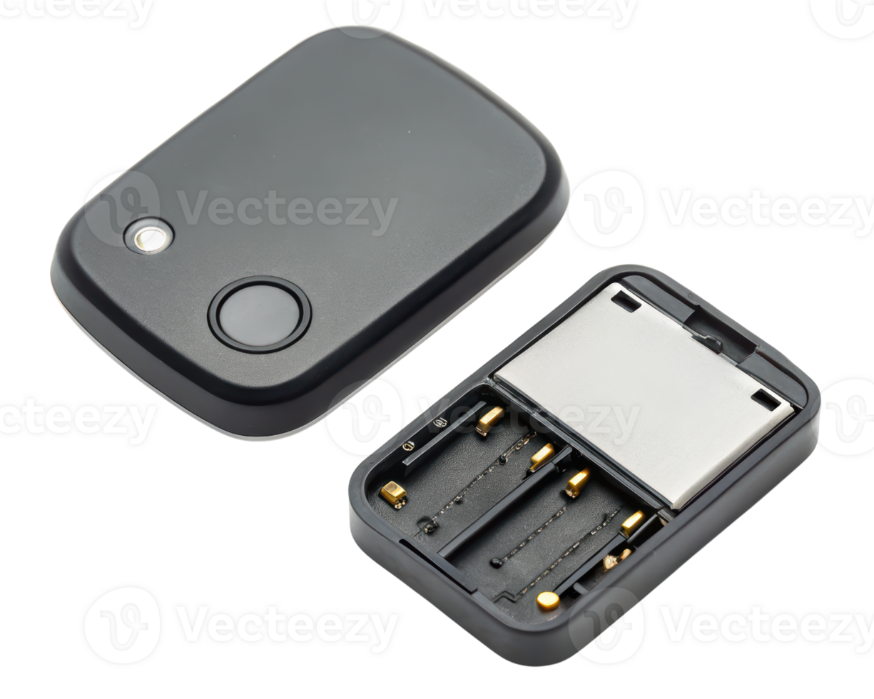 A sleek battery charger with a compact design on a transparent background png