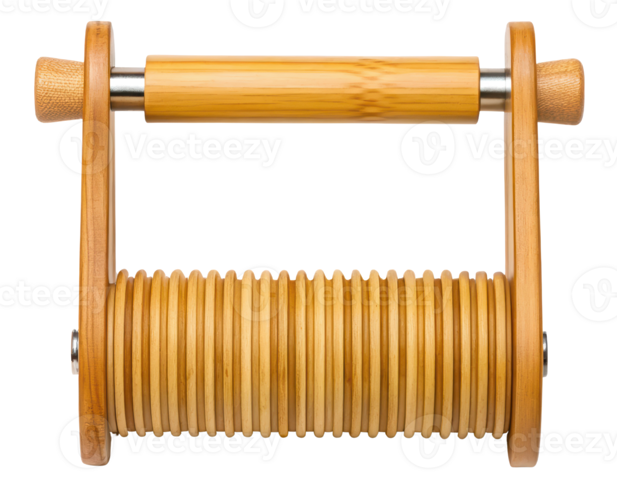 Bamboo rolling pin for creating perfect dough textures on a transparent background png