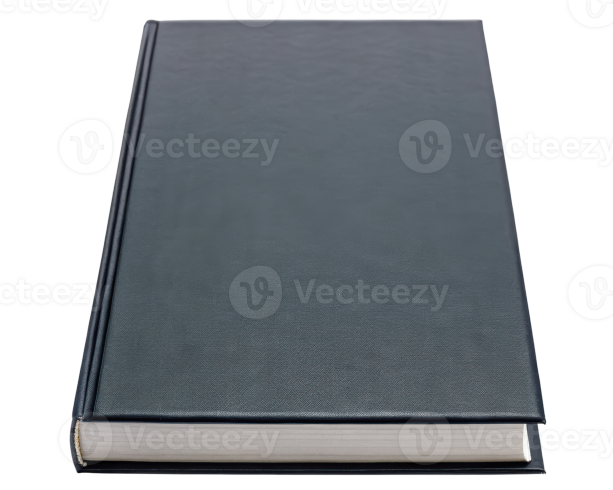 Closed hardcover book on a transparent background png
