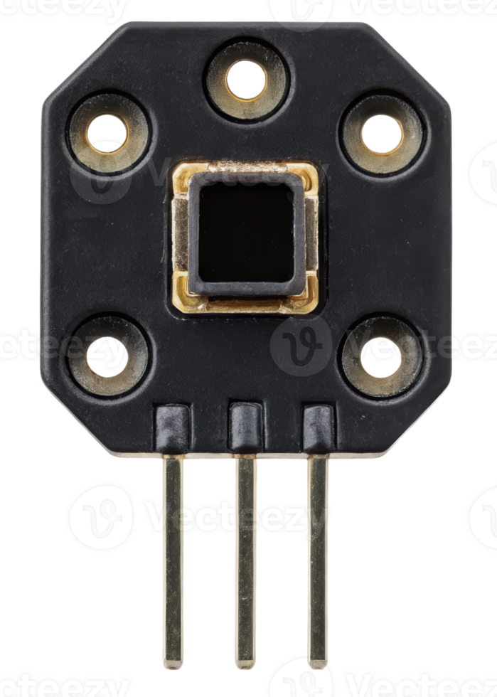 A compact sensor module for electronic devices on a transparent background png