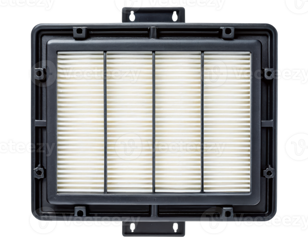 Air filter cartridge for improved airflow quality on a transparent background png
