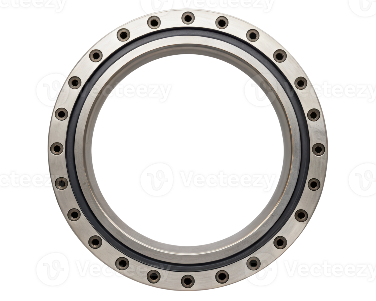 A precision bearing ring for mechanical applications on a transparent background png