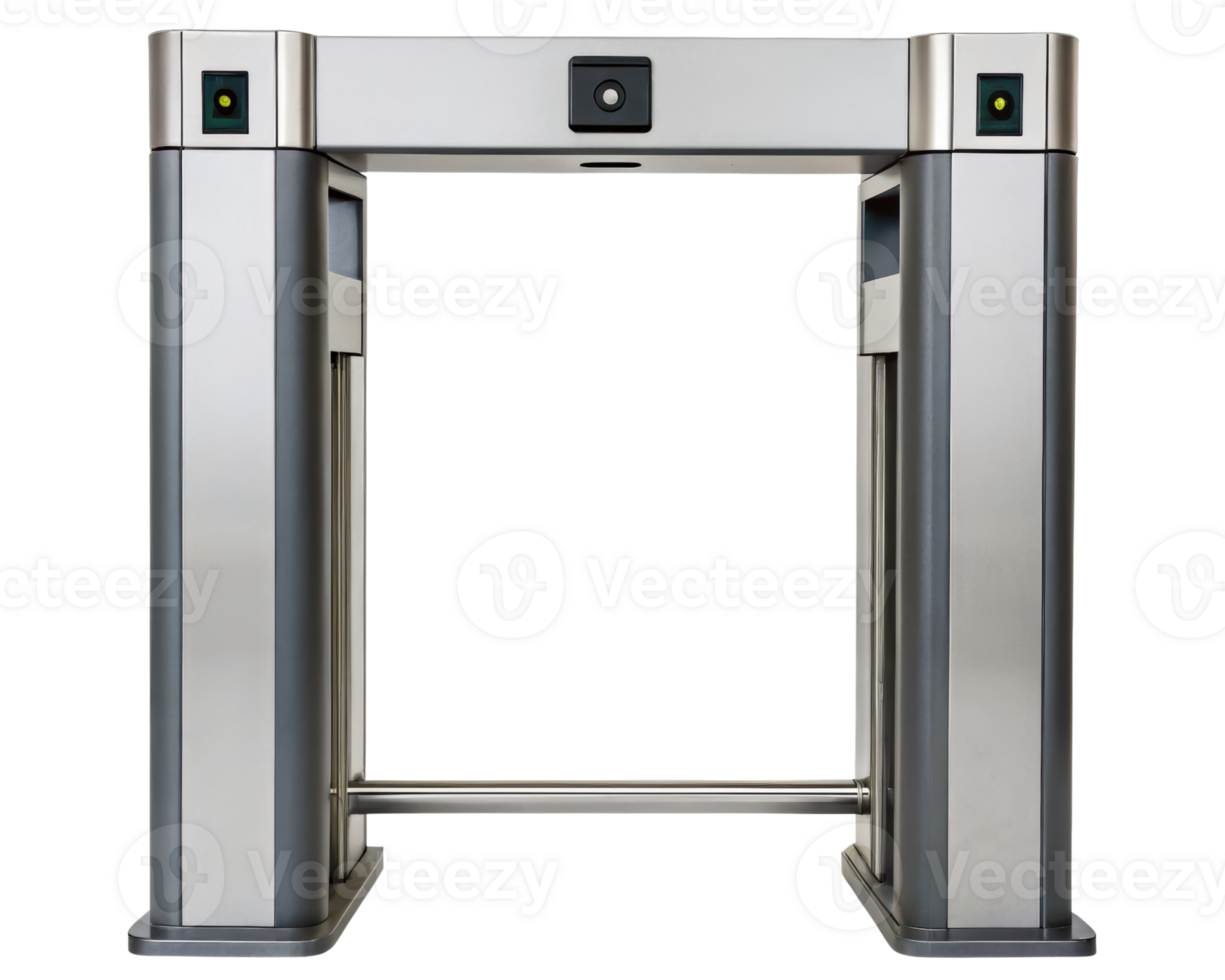 An advanced security gate for controlled access on a transparent background png