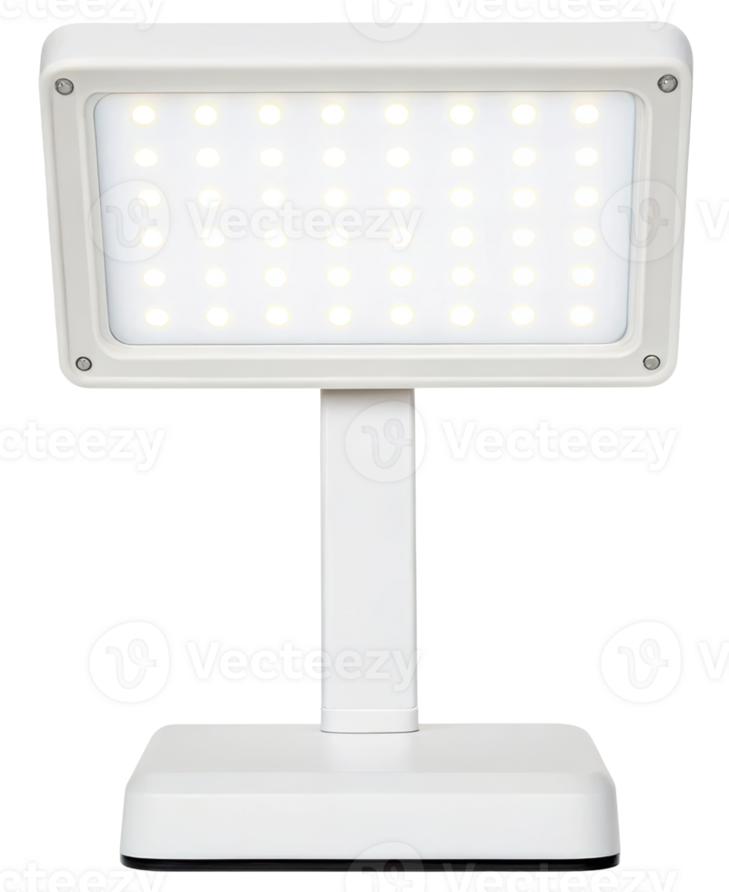 LED desk lamp with bright and efficient lighting on a transparent background png