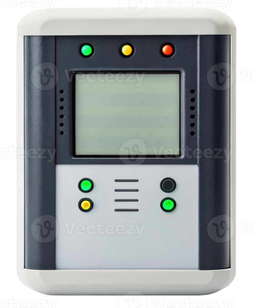 Control panel featuring indicator lights for easy monitoring on a transparent background png