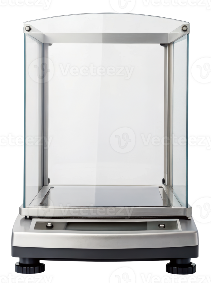 Precision laboratory scale for accurate weight measurement on a transparent background png