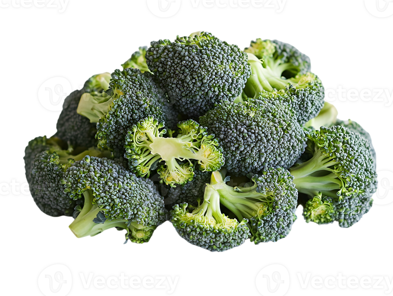 Pile Of Fresh Broccoli Florets png
