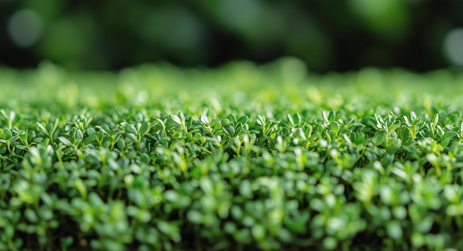 Lush Green Microgreens Growing in a Bright, Healthy Environment During the Day photo