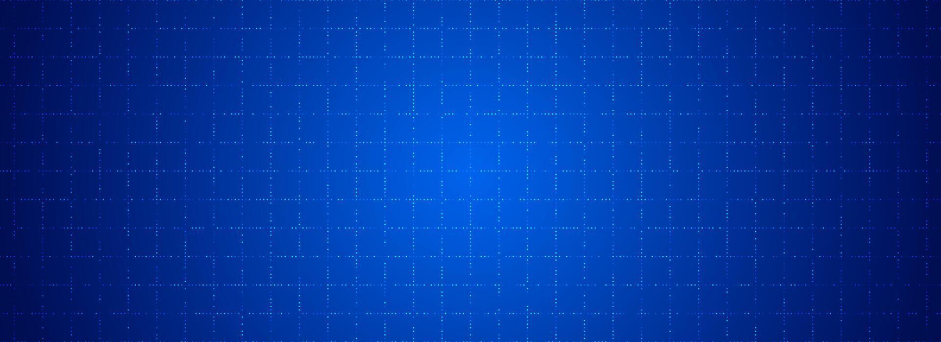 Blue glowing grid background. Dotted square tech network backdrop. Abstract dot checkered dashboard pattern for science, technology, business, healthcare, medicine design template. vector