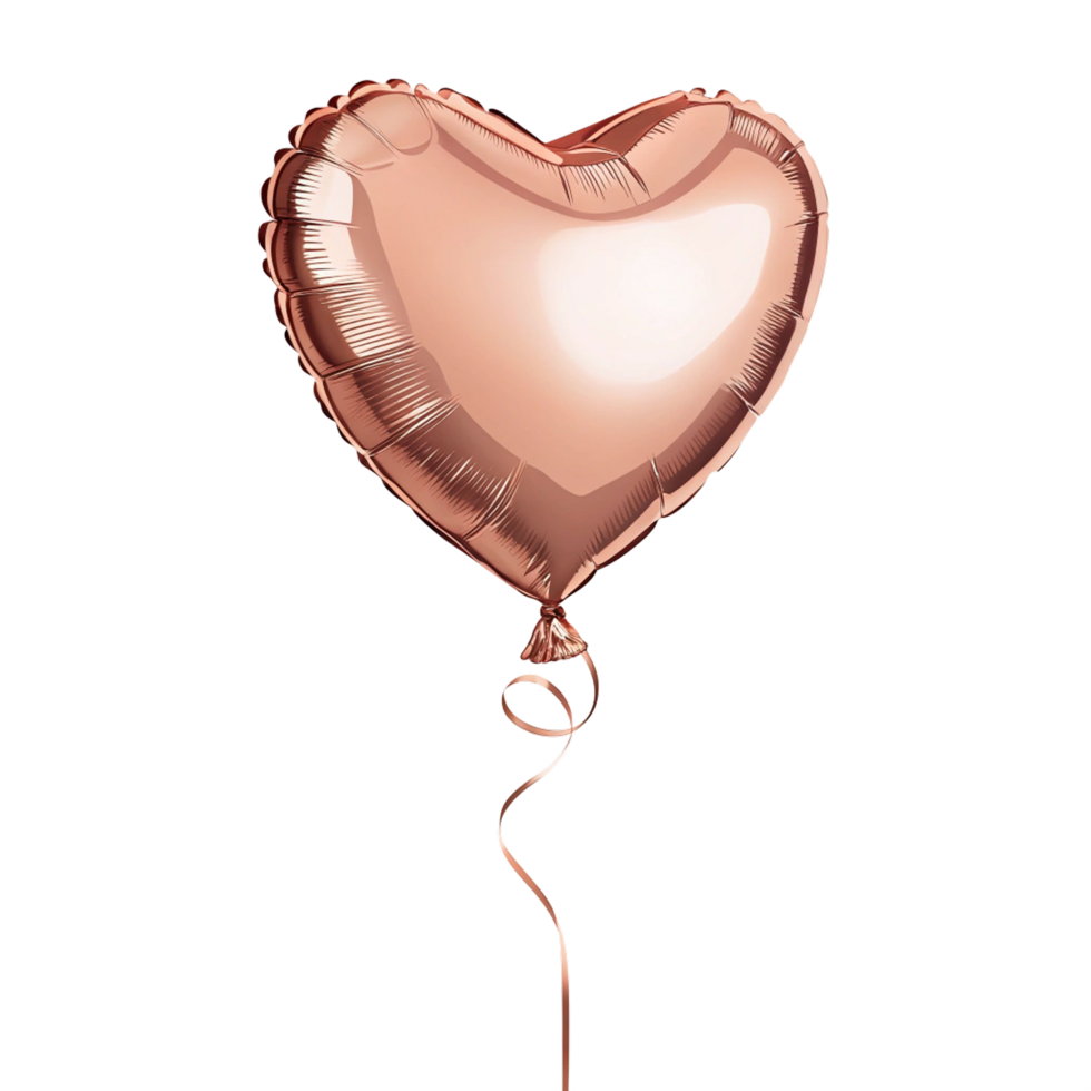 Rose gold love shaped balloon png