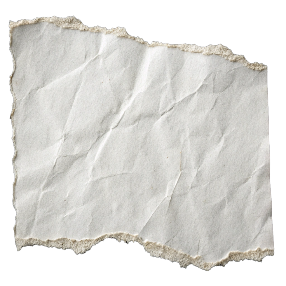 Torn white paper on transparent background png