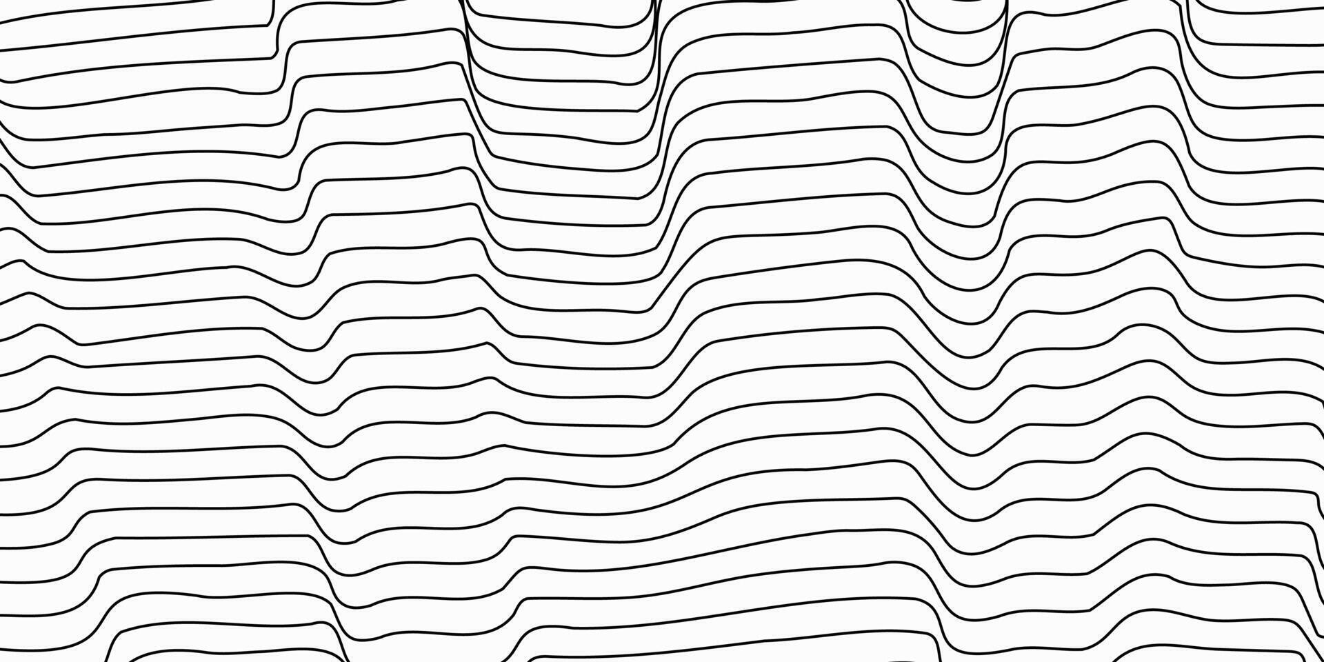 Geometric line art background. Simple black and white motion line art backdrop design. Dynamic abstract background with lines vector