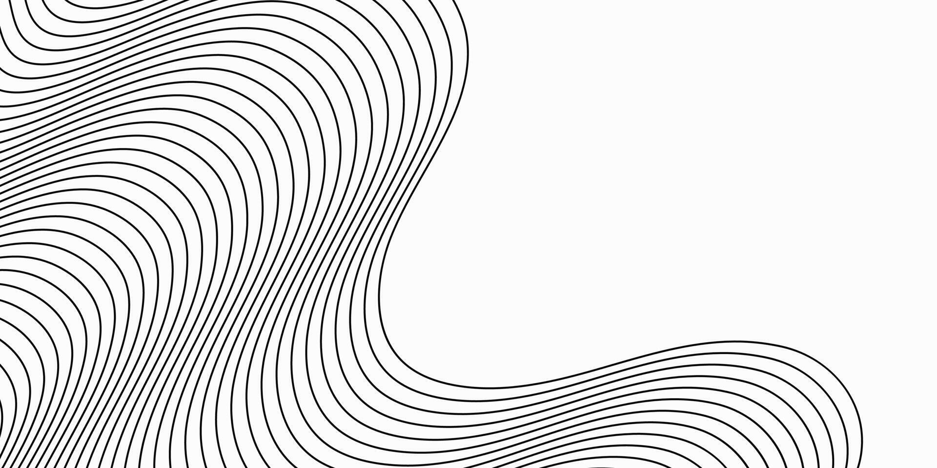 Lines wave background. Dynamic back and white simple motion line art backdrop design. Abstract background with lines and space for text vector