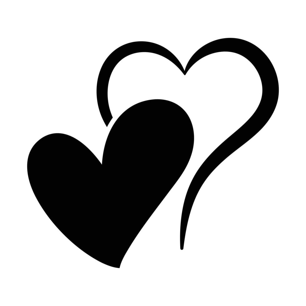 Heart Shaped Line Illustration vector