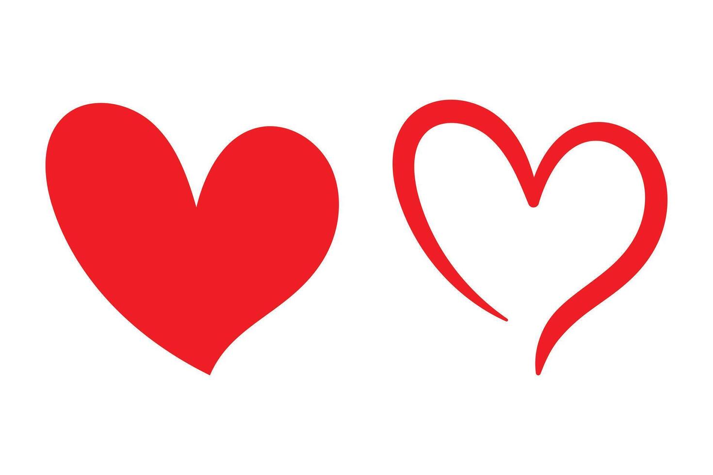 Heart Icons Red Heart Icon Love Symbol vector