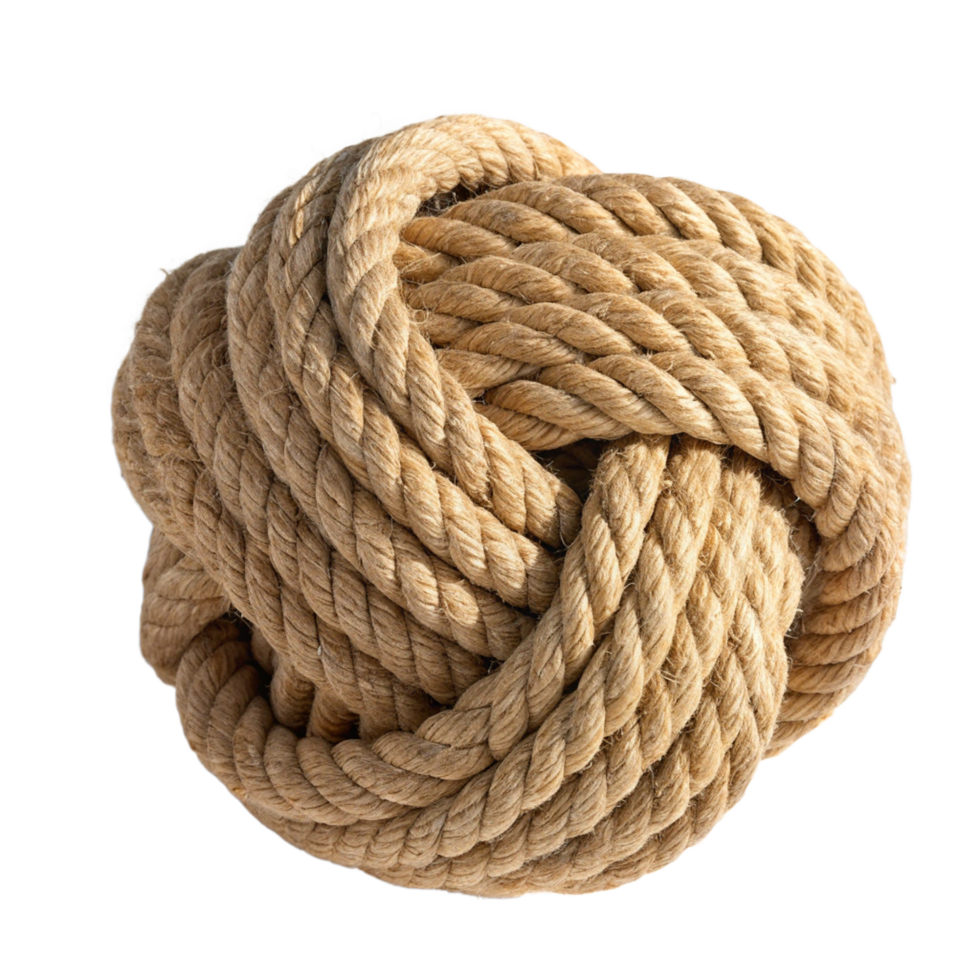 Intricate knotted rope a textured masterpiece png