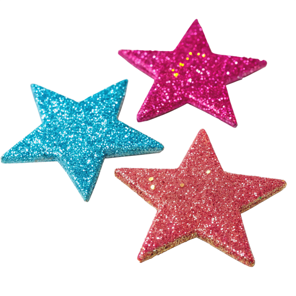 Sparkling glitter stars png