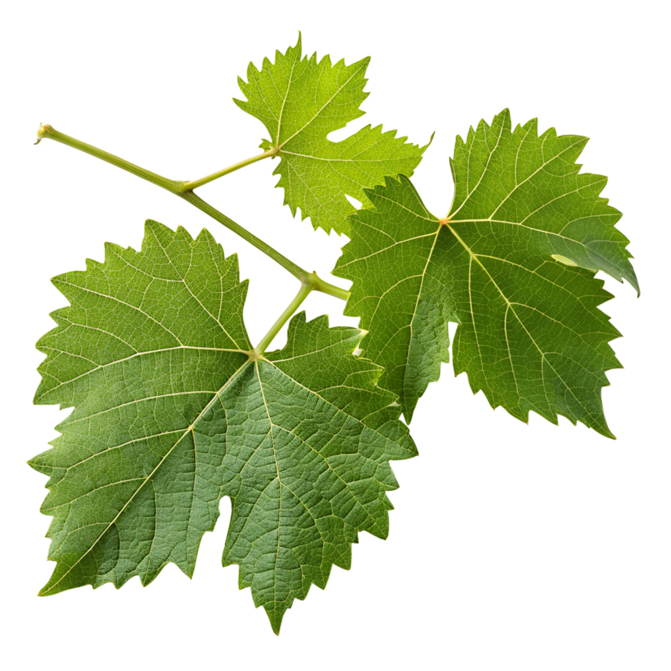 Grape leaves on transparent background isolated png