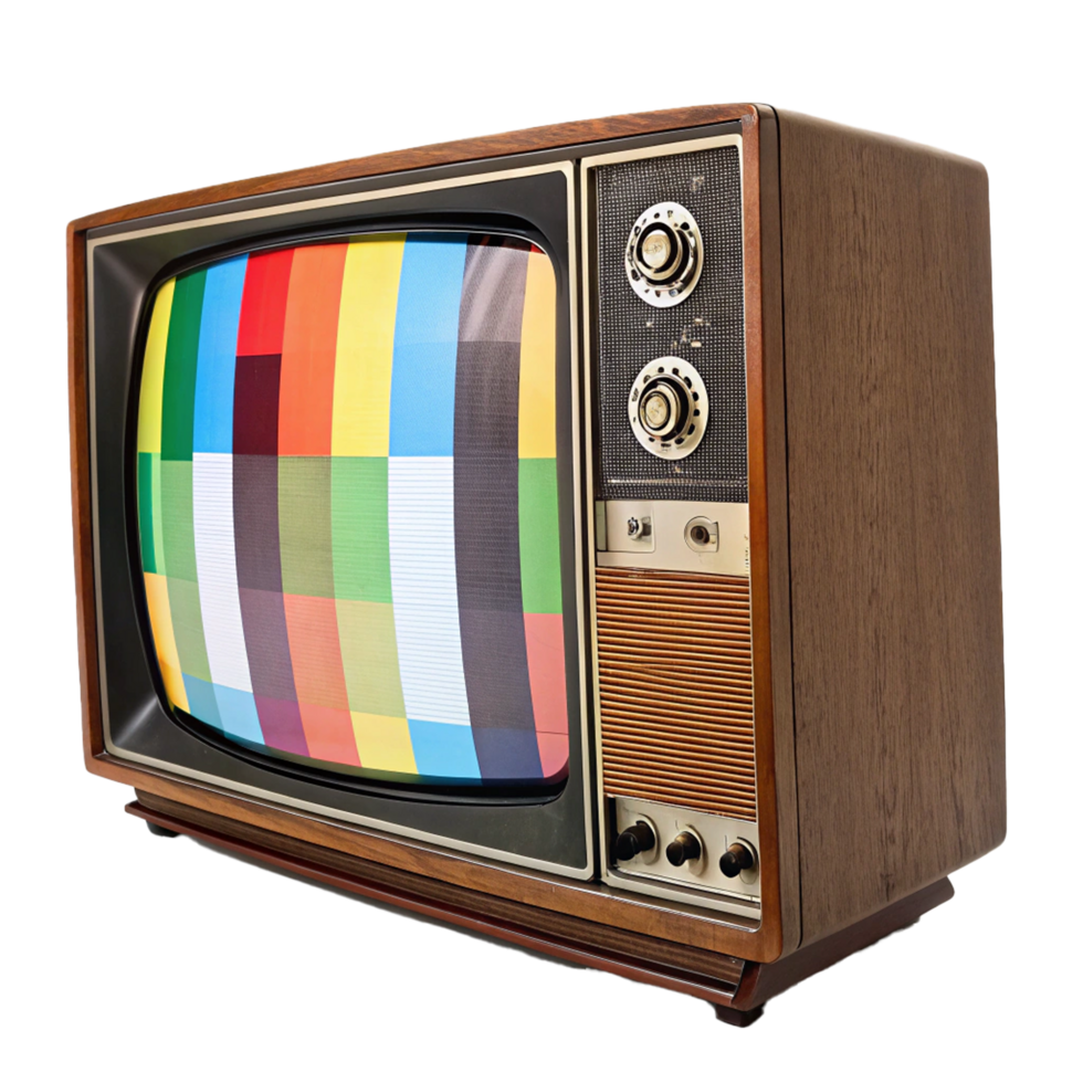 Retro tv on transparent background png