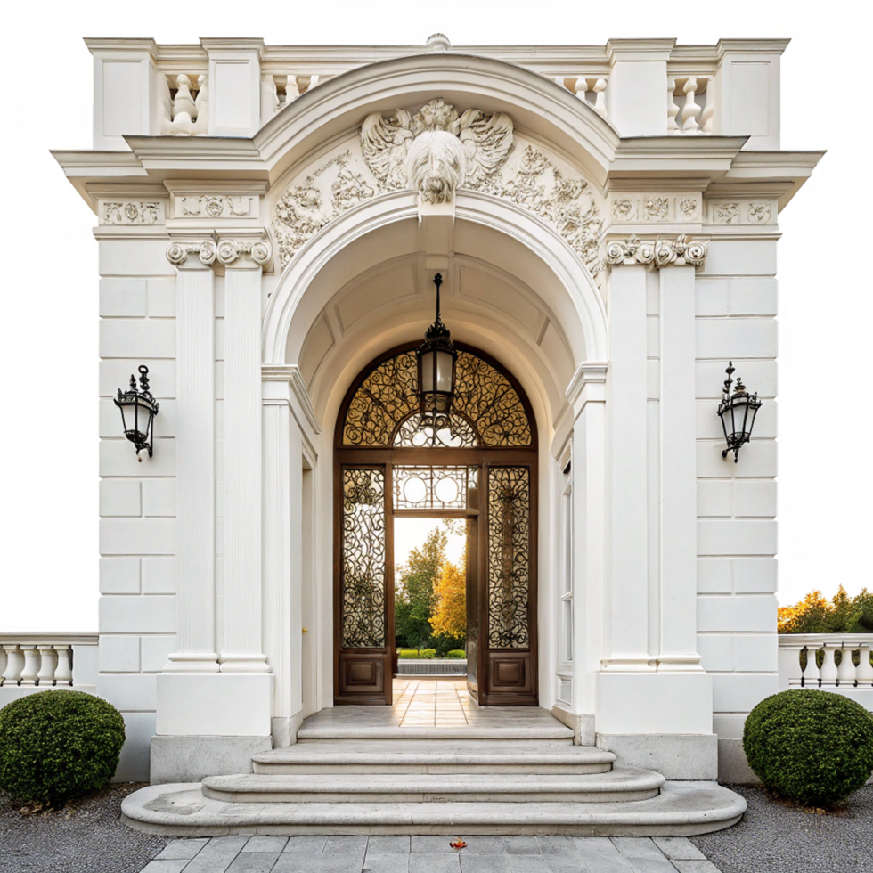 Open doorway to new beginnings an enchanting architecture isolated png