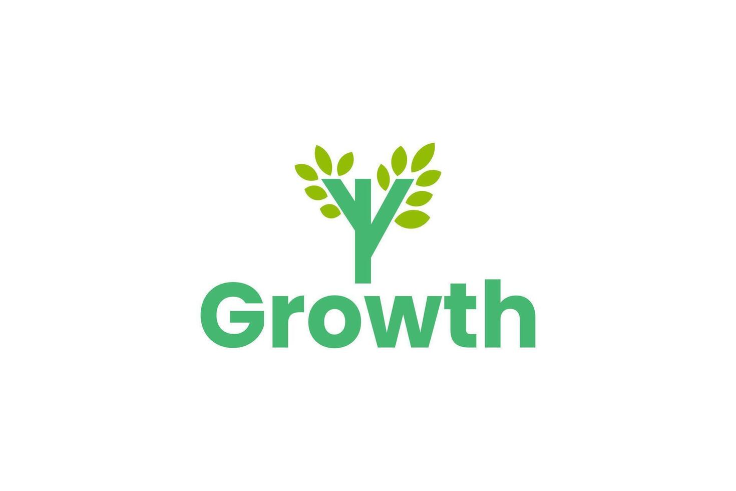 A symbolic illustration of natural growth with a simple design and fresh green color. Perfect for use in eco-friendly projects and green businesses. vector