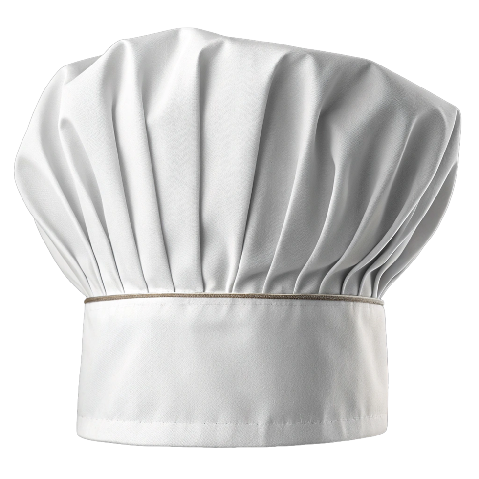 White chef hat on transparent background png