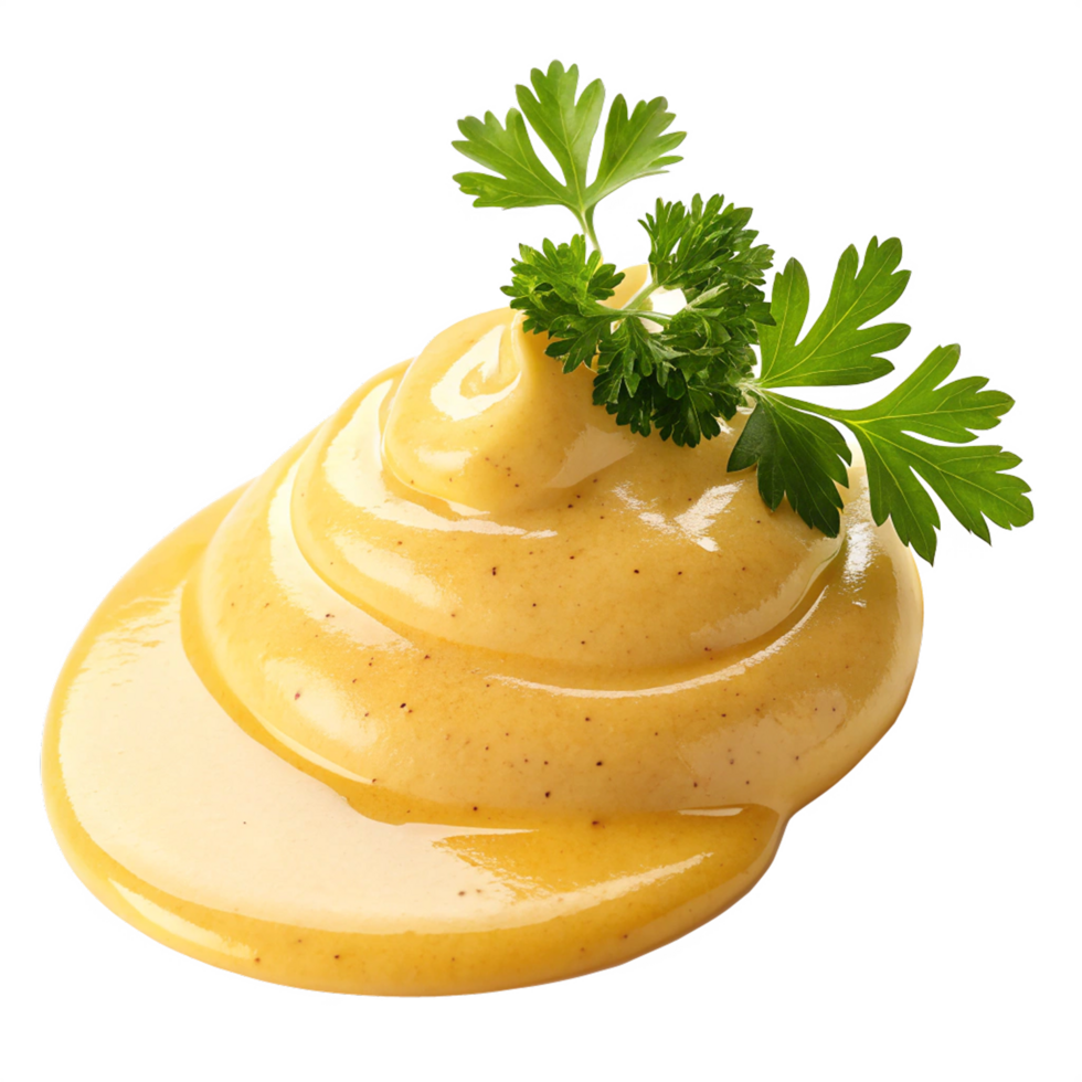 Hollandaise sauce on transparent background isolated png