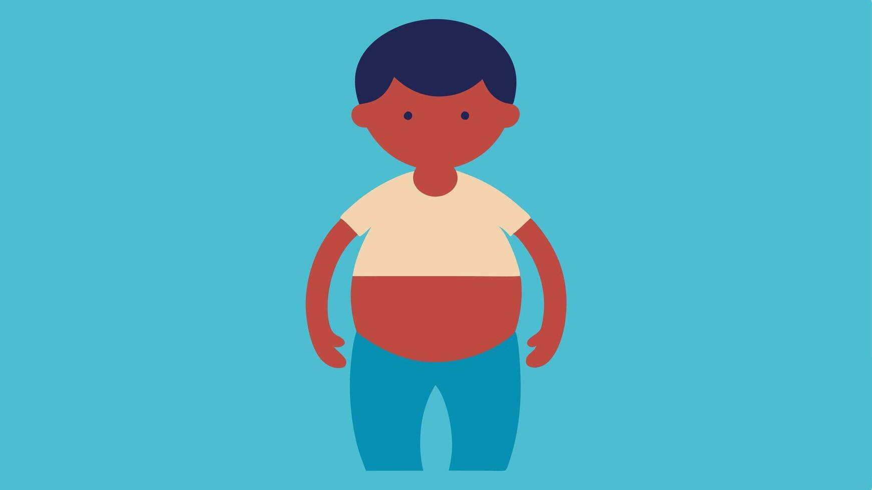 Malnourished Child An of a child with a distended belly and thin limbs ing the consequences of chronic malnutrition.. vector
