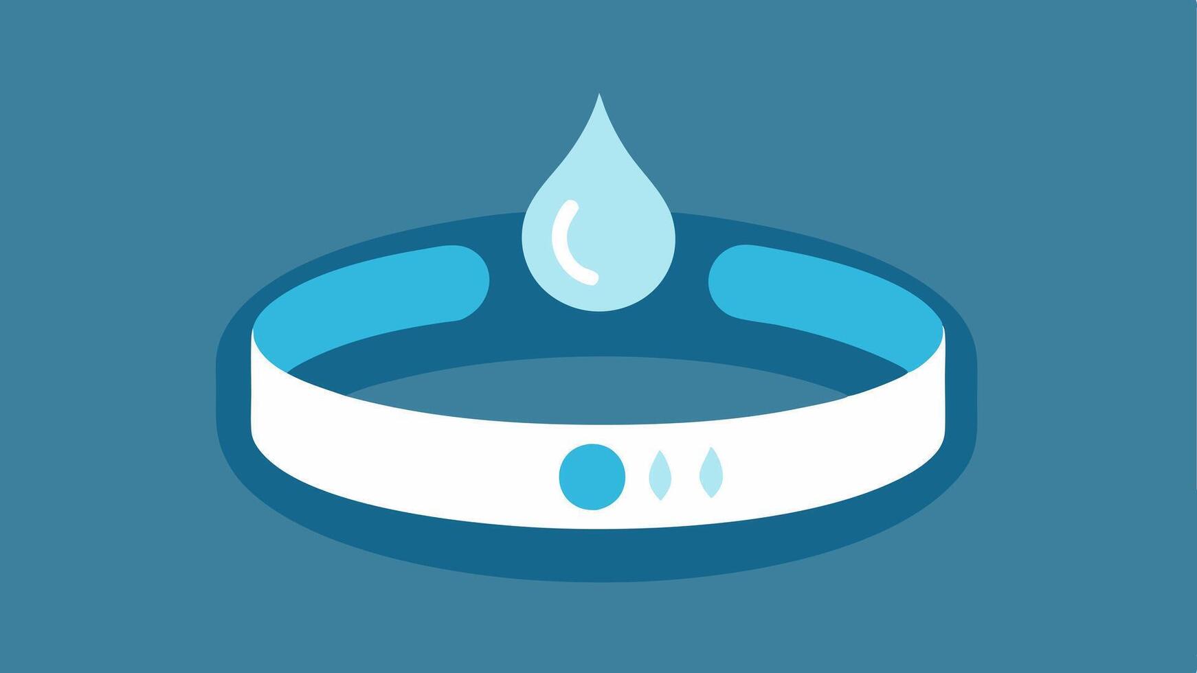 Hydration Reminder Bracelet A silicone bracelet that flashes an alert on its screen to indicate when its time to drink water showing a water droplet icon beside it.. vector