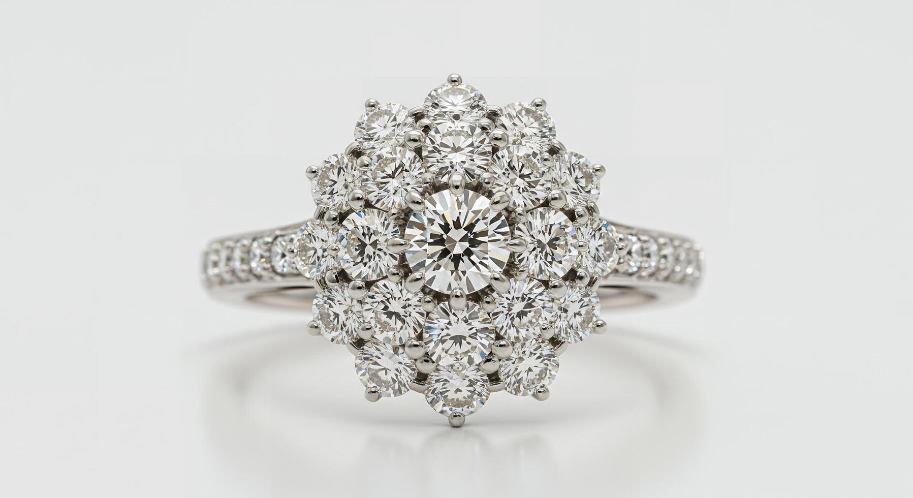 Stunning Diamond Cluster Ring Exquisite Craftsmanship and Brilliance photo