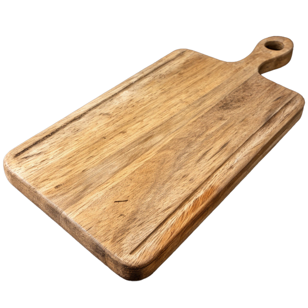 Rustic wooden chopping board png