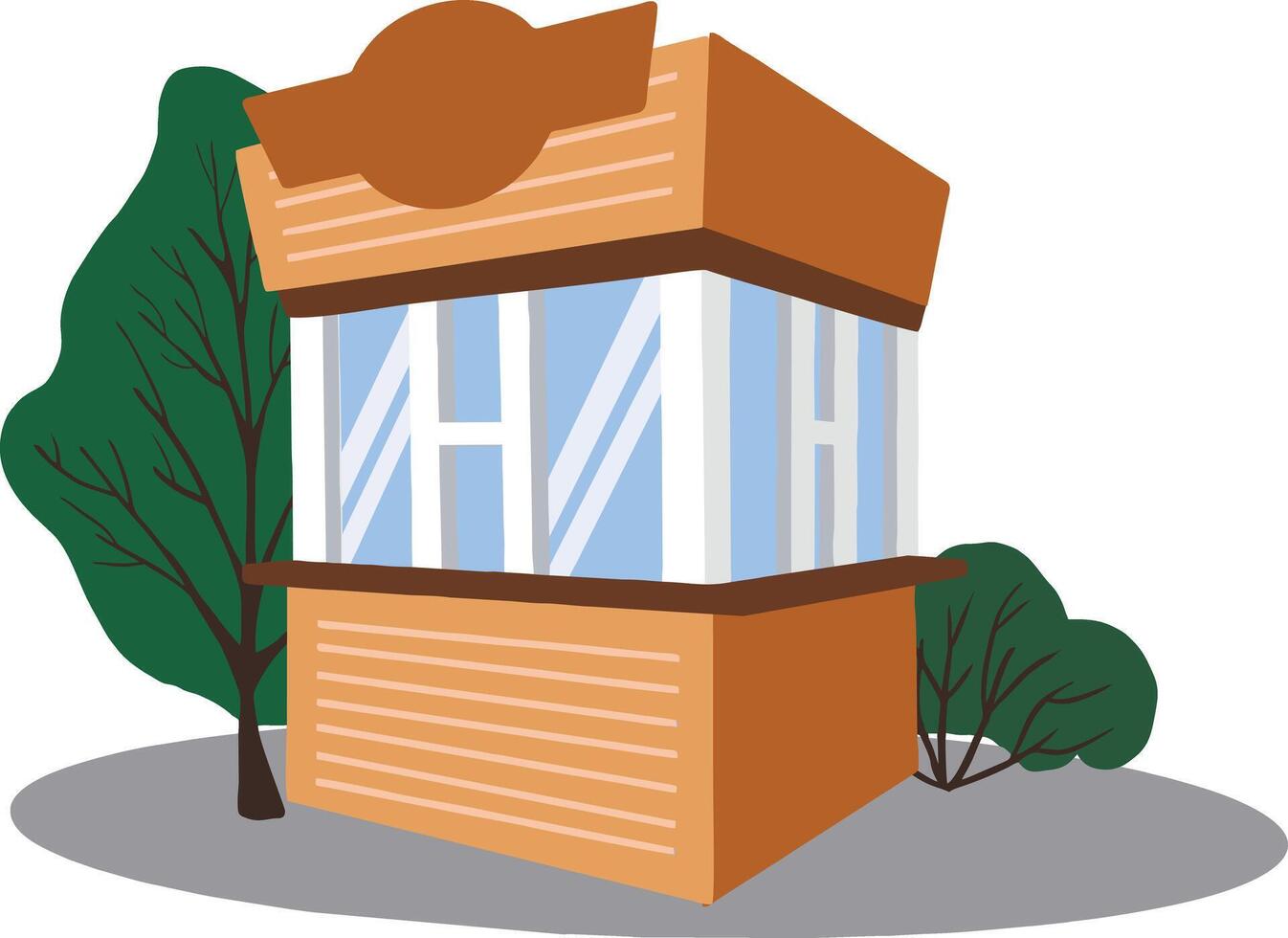 illustration a small kiosk with street food and drinks vector