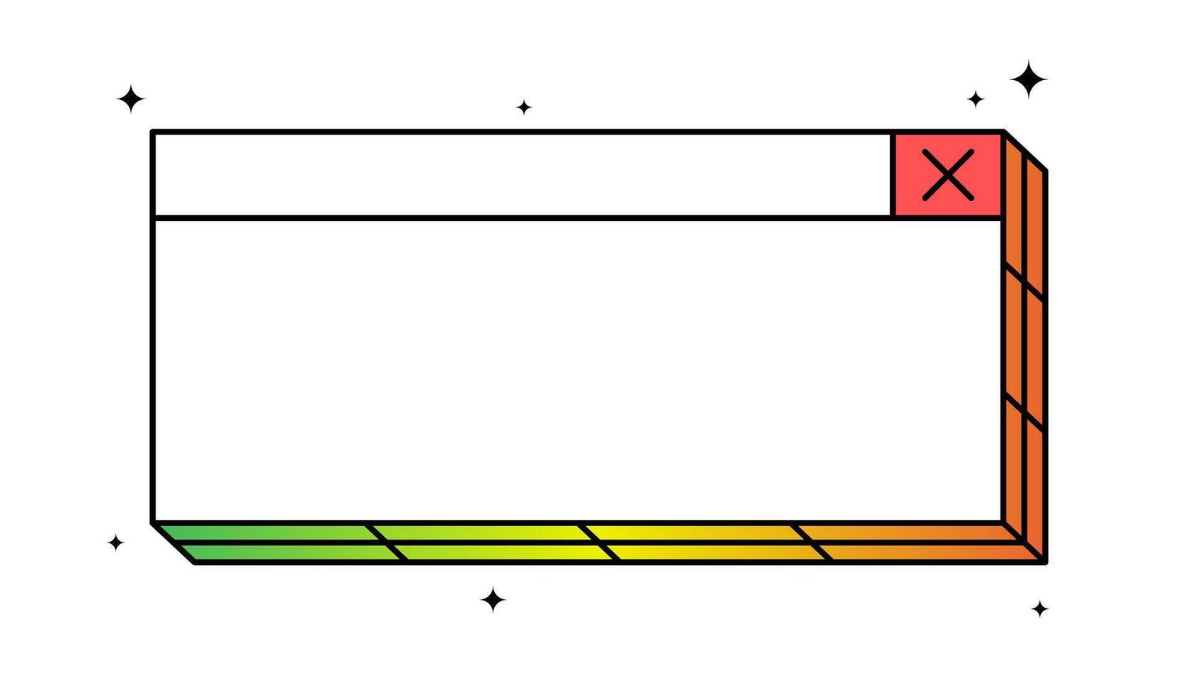 A colorful rectangle with a cross on it vector