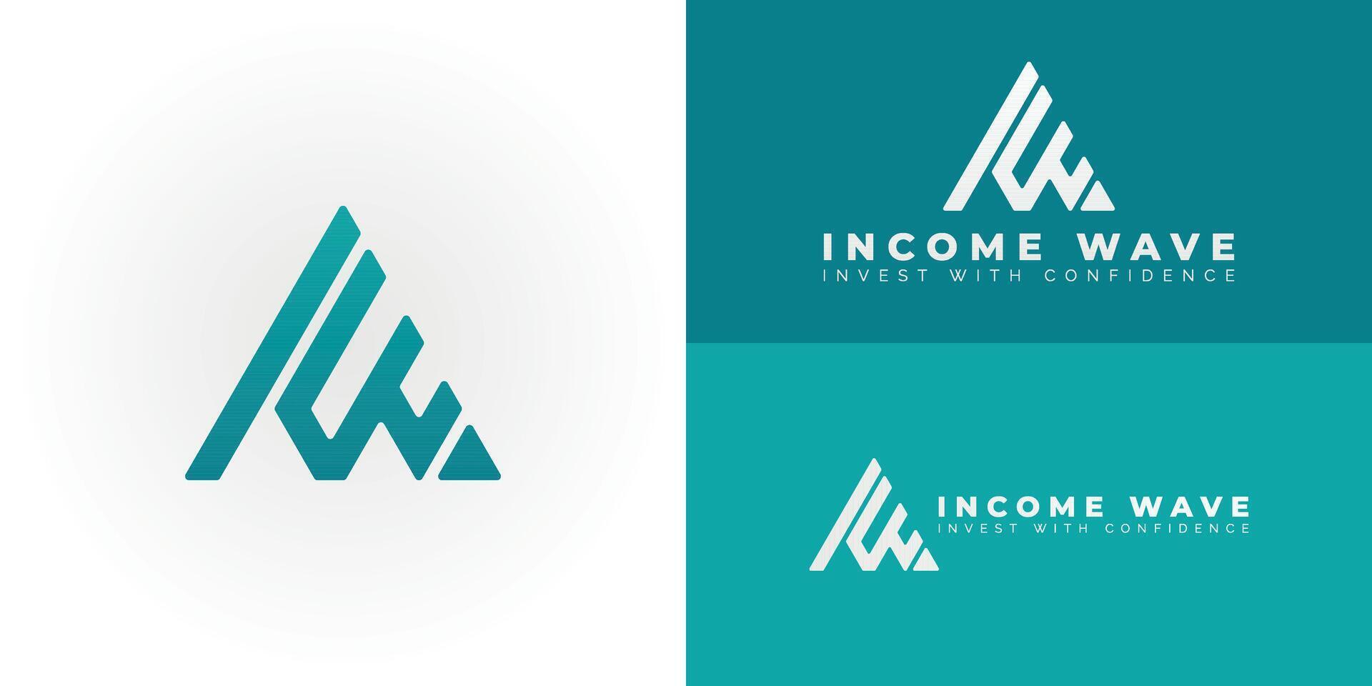 The logo features a sharp and modern emblem, ideal for businesses in the Finance and Fintech industries. Its uniqueness stems from the bold, angular rendering of the IW initials. vector