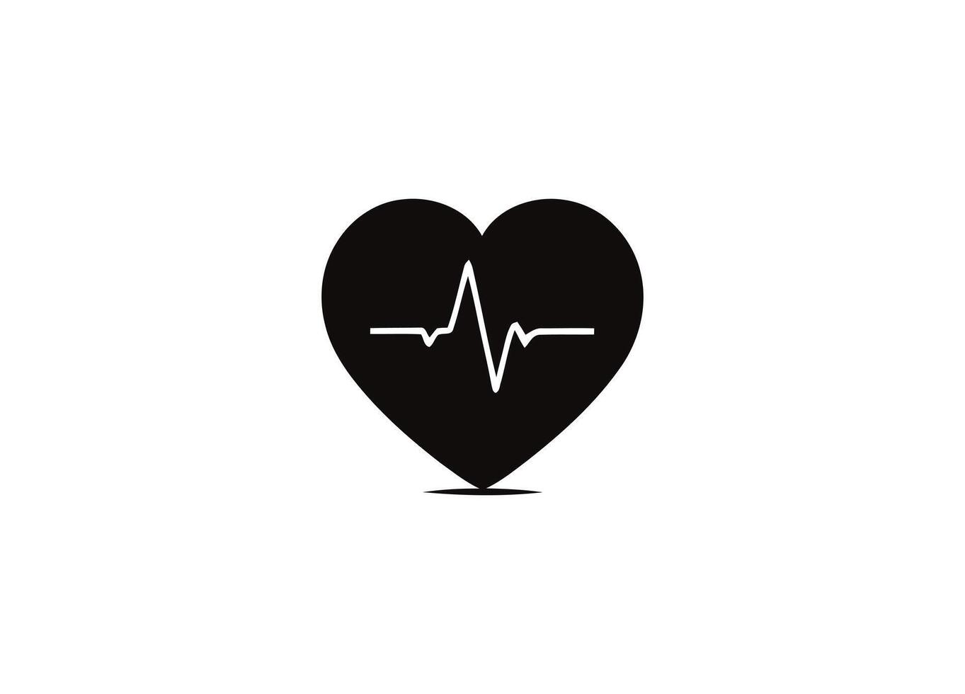heart icon displays a pulse vector