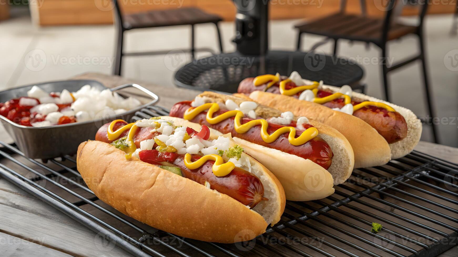 The delicious hot dogs food photo