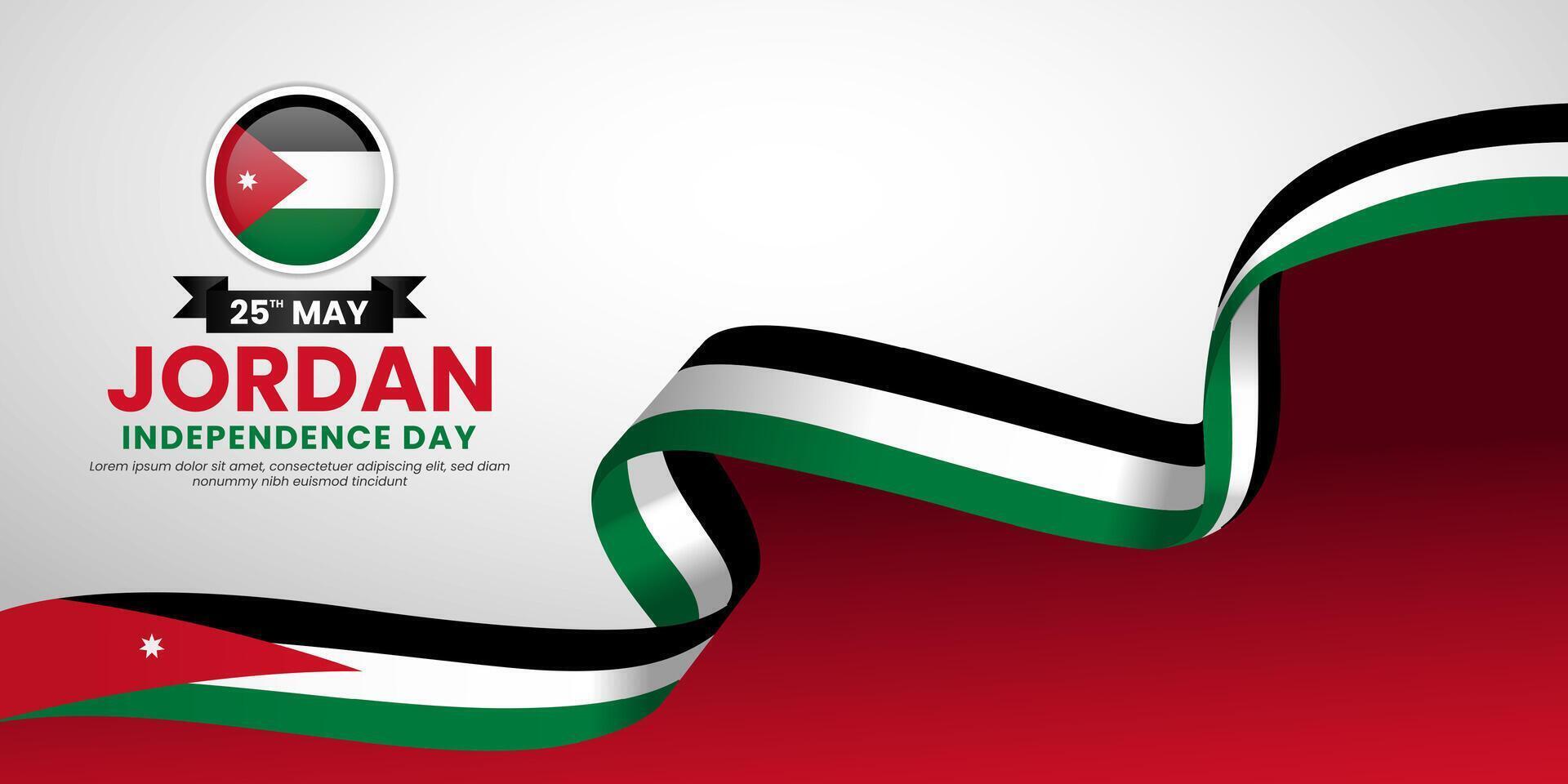 Jordan Independence Day. Happy National Holiday Background Design vector