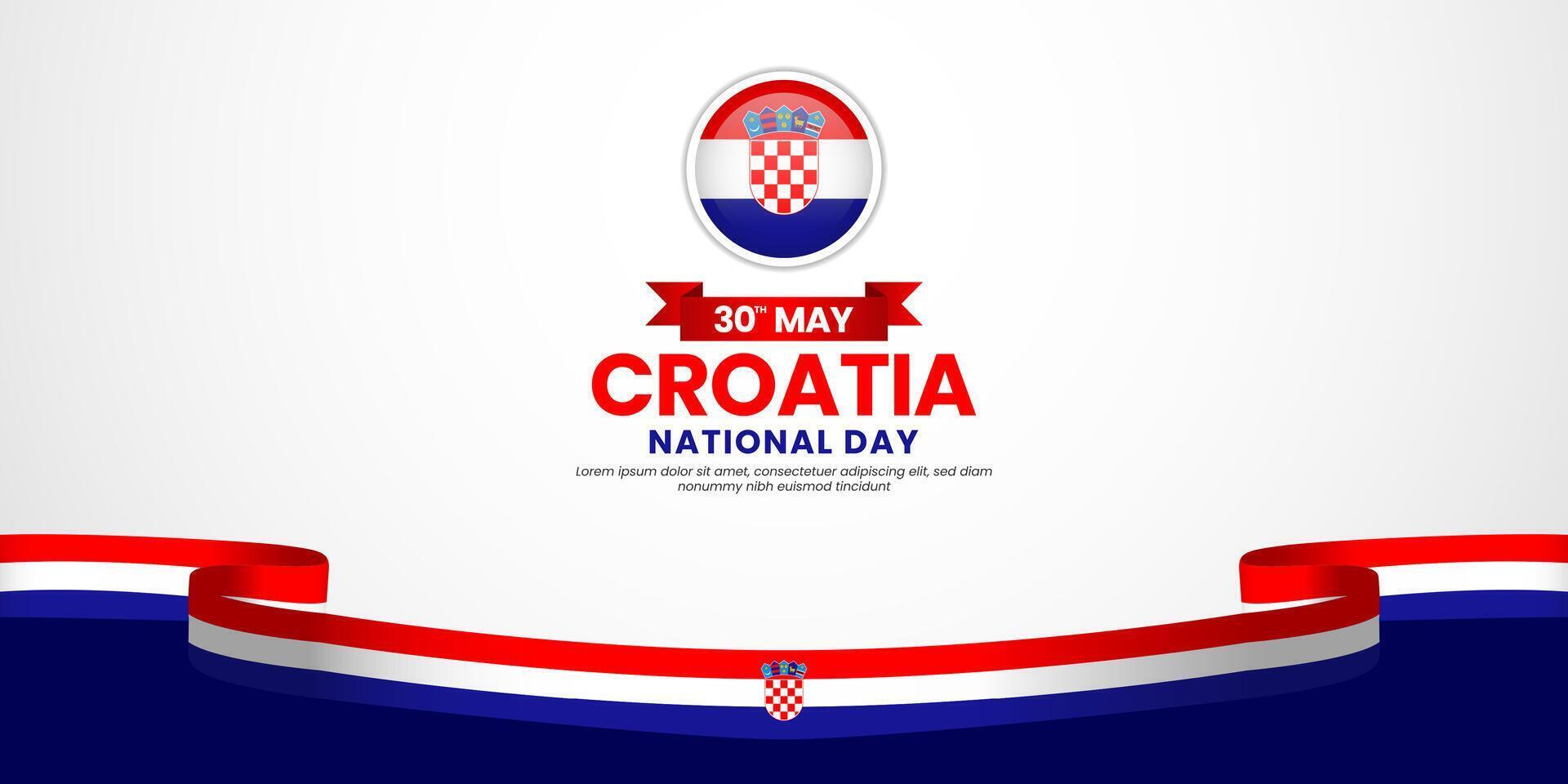 Croatia flag for National day background. Template for Independence day banner design vector