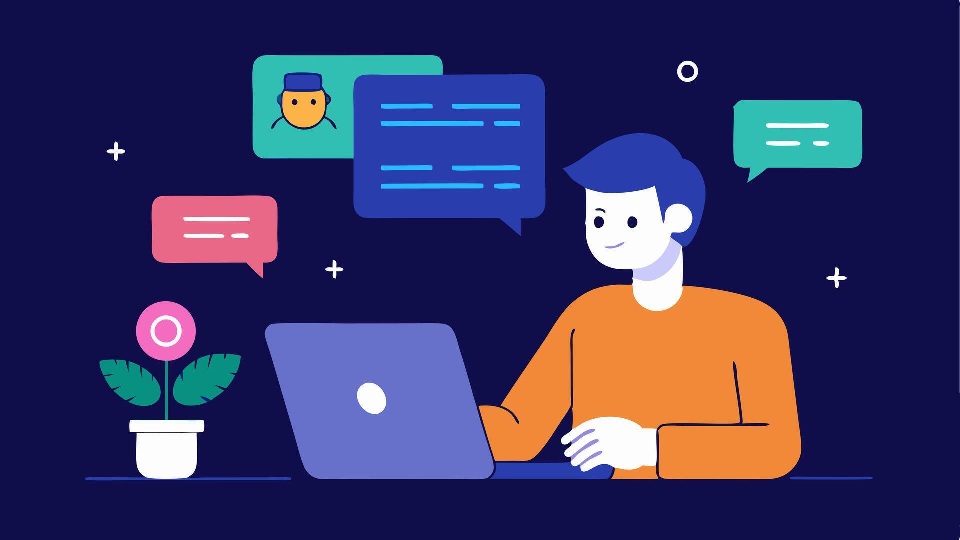 Interactive Coding Session An animated scene where a developer ...