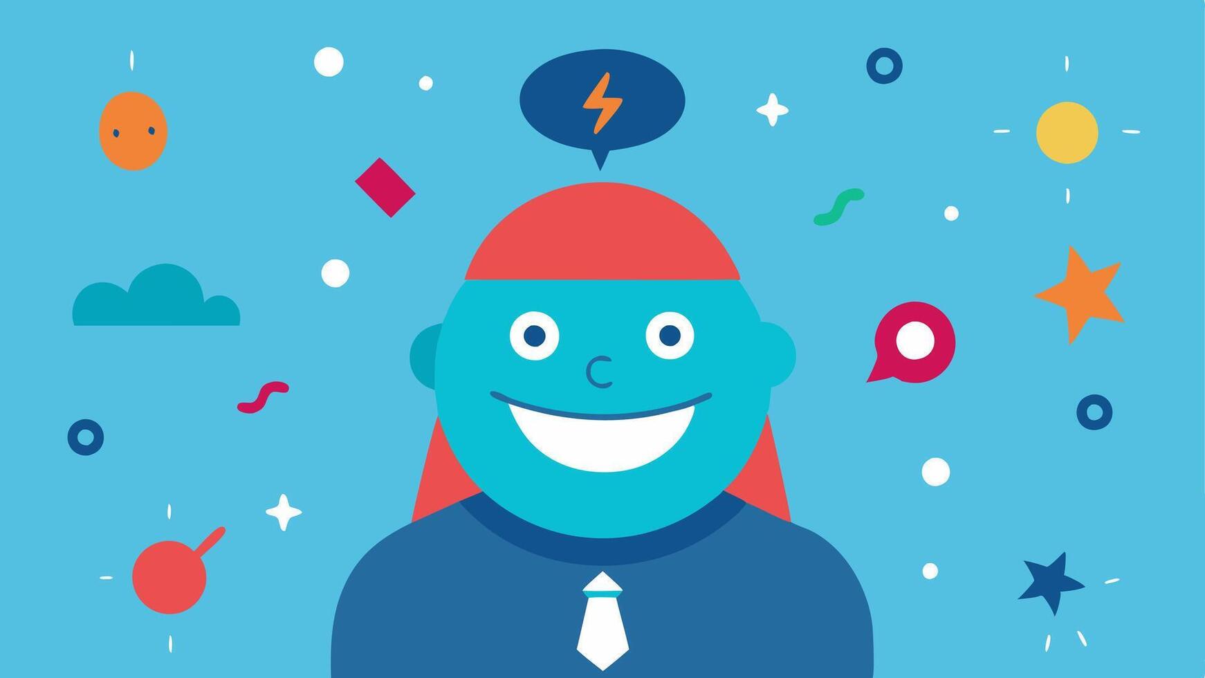 Embracing Imperfections An illustration of a character surrounded by quirky doodles and imperfections smiling proudly as they embrace their unique traits celebrating individuality.. vector