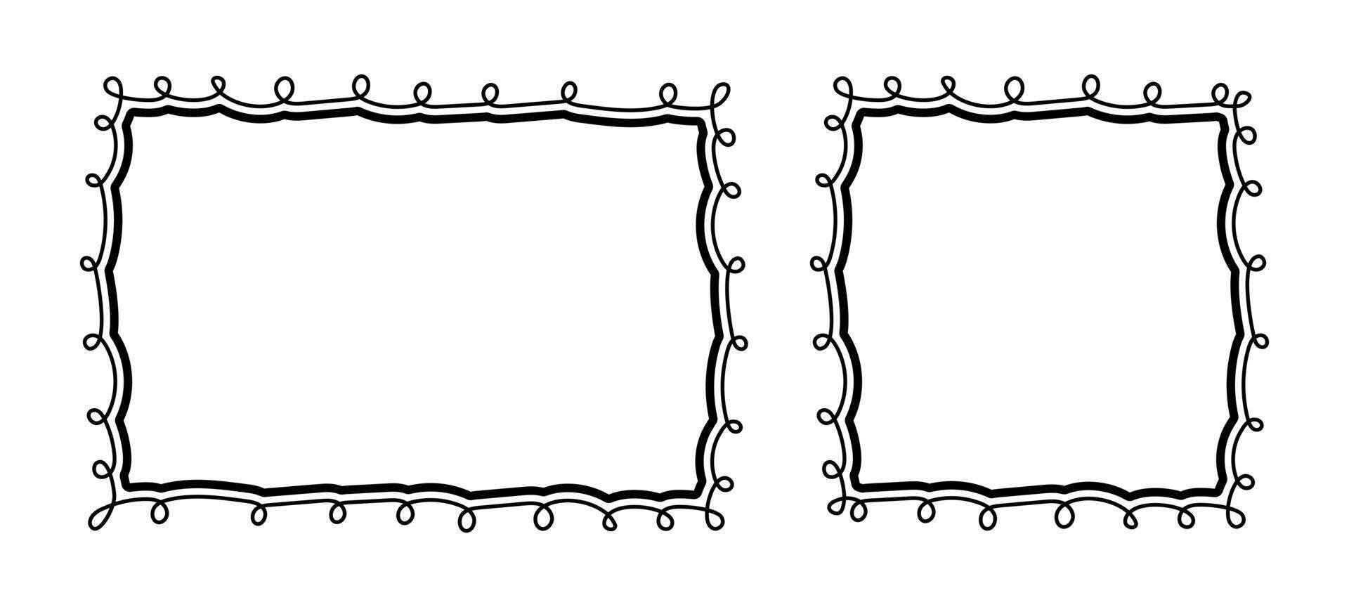Frame Doodle Line, Picture Frame, Scribble Frame vector