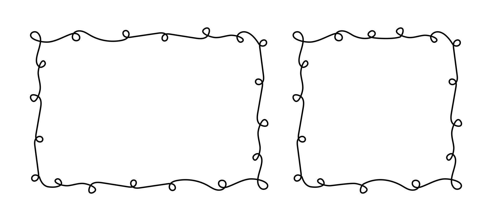 Frame Doodle Border Line, Scribble Frame vector