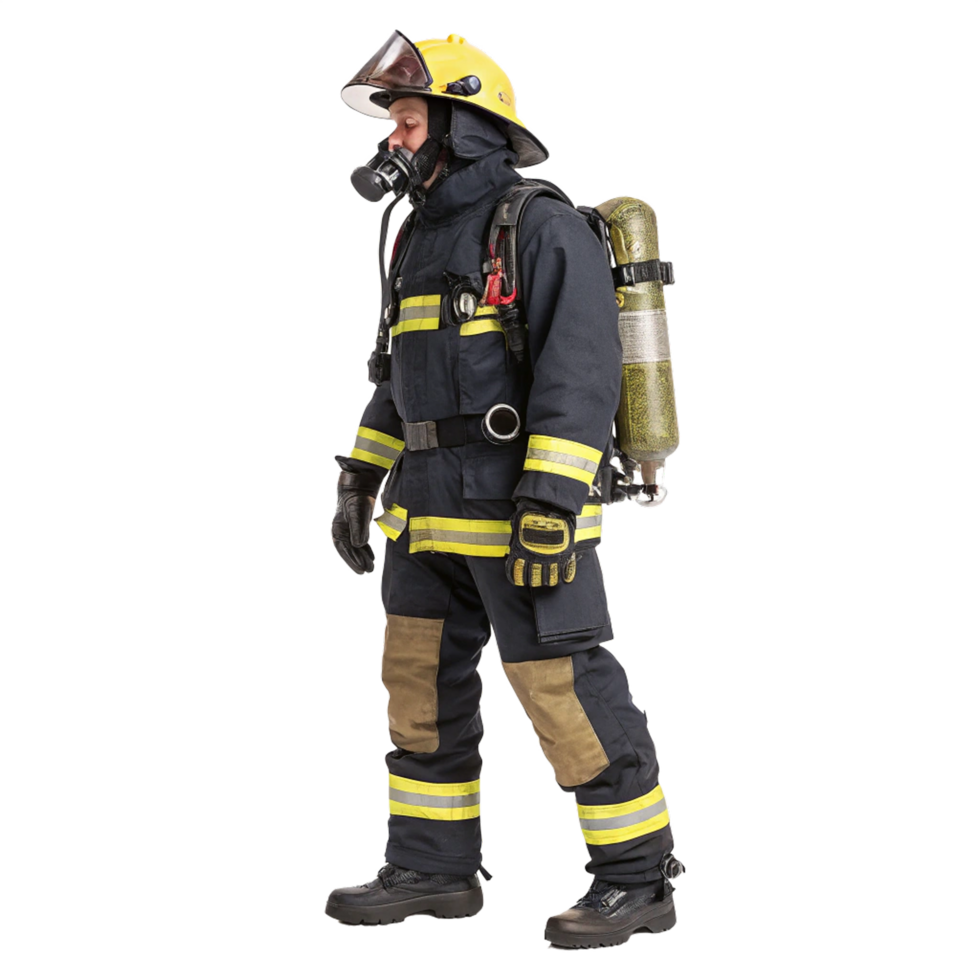Firefighter isolated on transparent background png