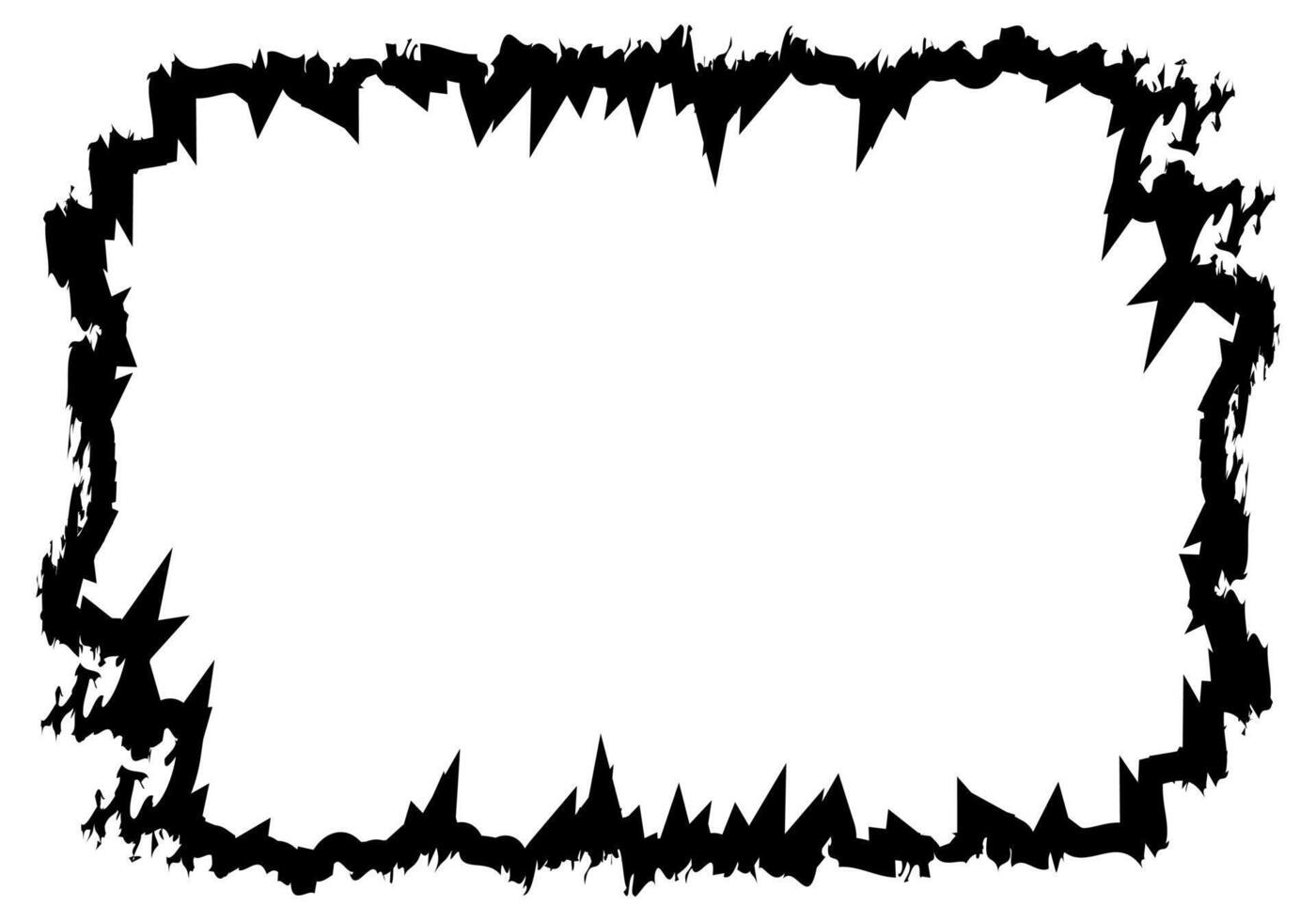 border frame with grunge texture, stain ink for the halloween banner frame vector