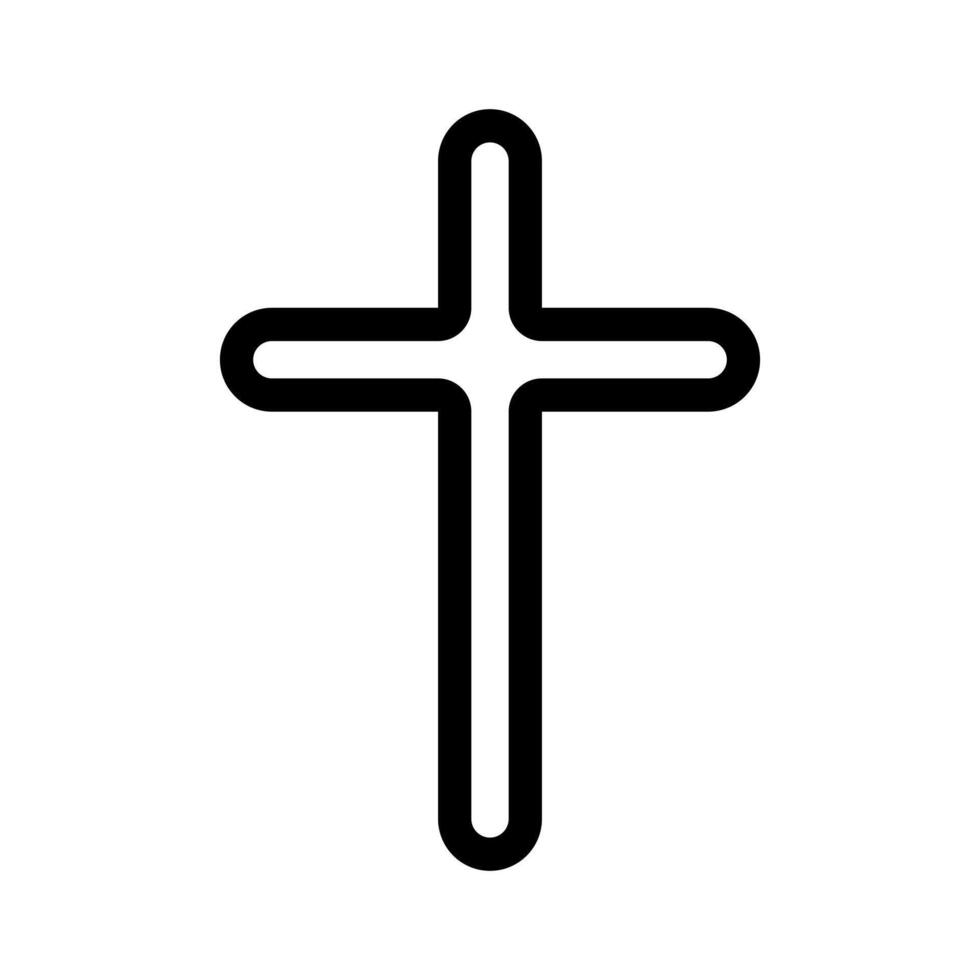 cross symbol outline graphic, christian crosses icon vector