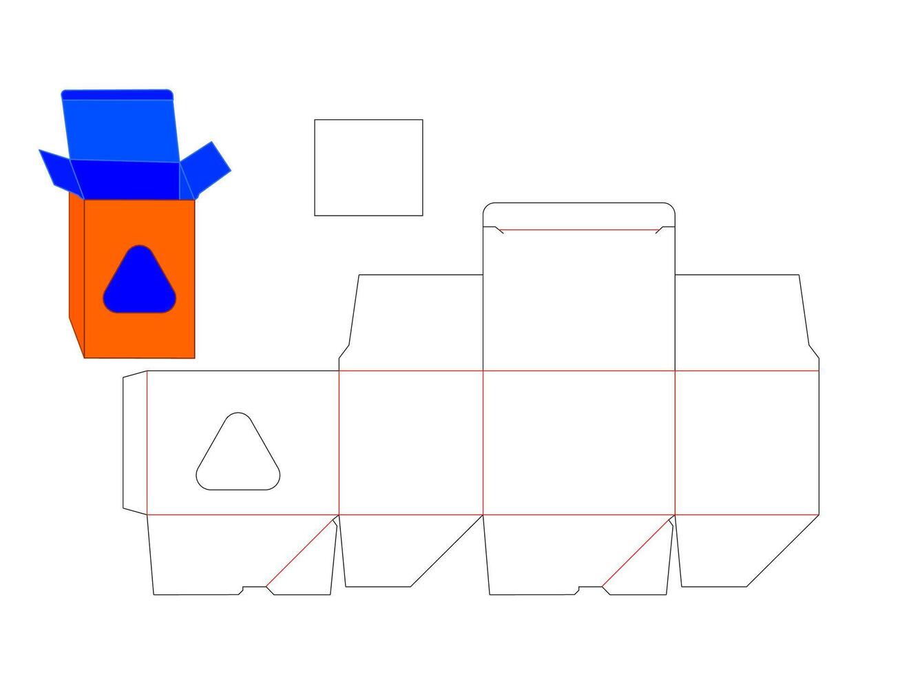 Unique Polygon Shape Window Box LASER CUT Template for DIY Projects vector