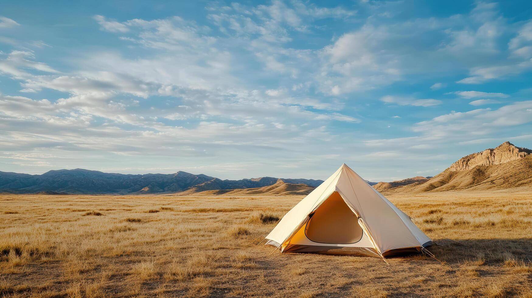 A tent in the middle of nowhere photo