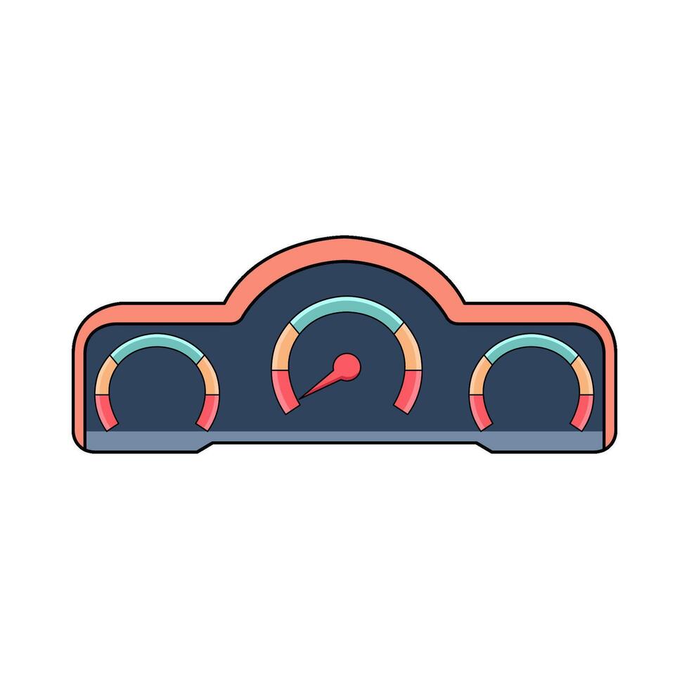 illustration of Car Dashboard vector