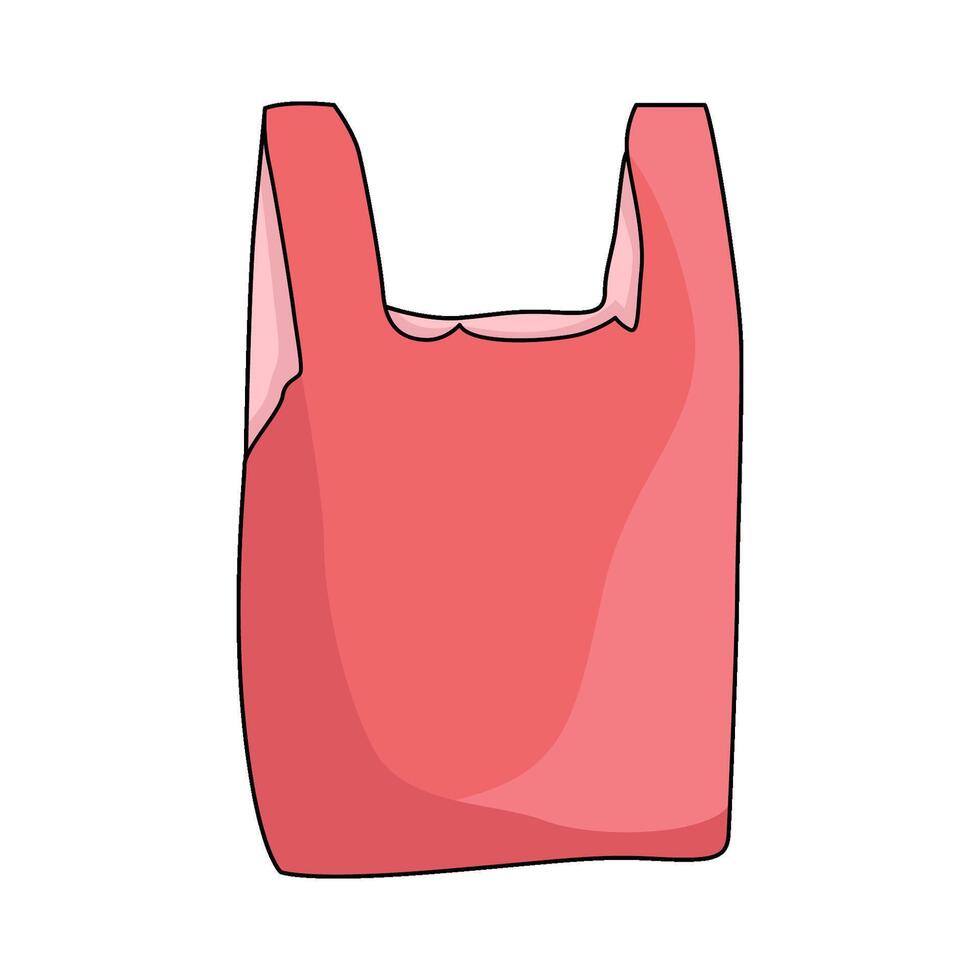 red plastic bag vector