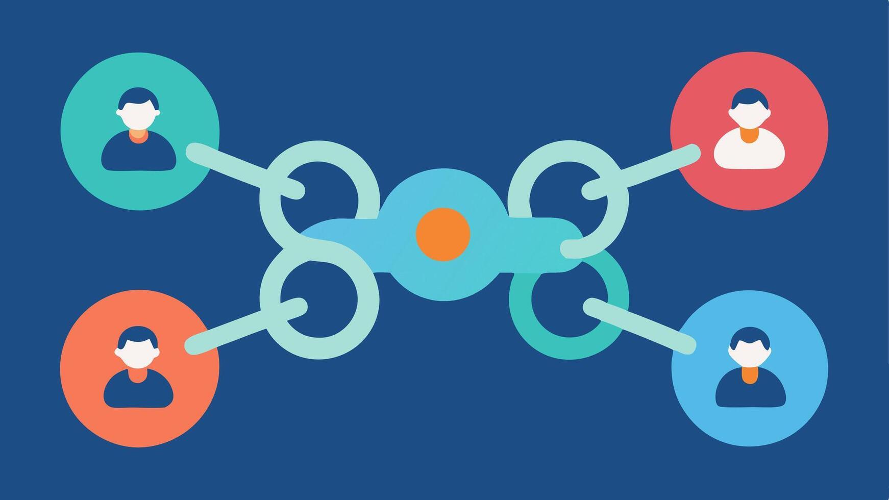 Chain of Neglect A series of links that symbolize attachment with some links broken illustrating how childhood trauma creates gaps in emotional connections in adulthood.. vector